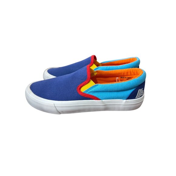 Aldi Gear Canvas Slip-Ons Blue Multi ICONIC Colors Shoes Women's Size 8 NEW! - Picture 5 of 8